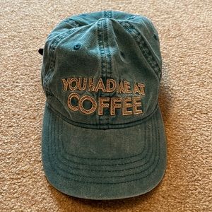 You had me at coffee denim hat